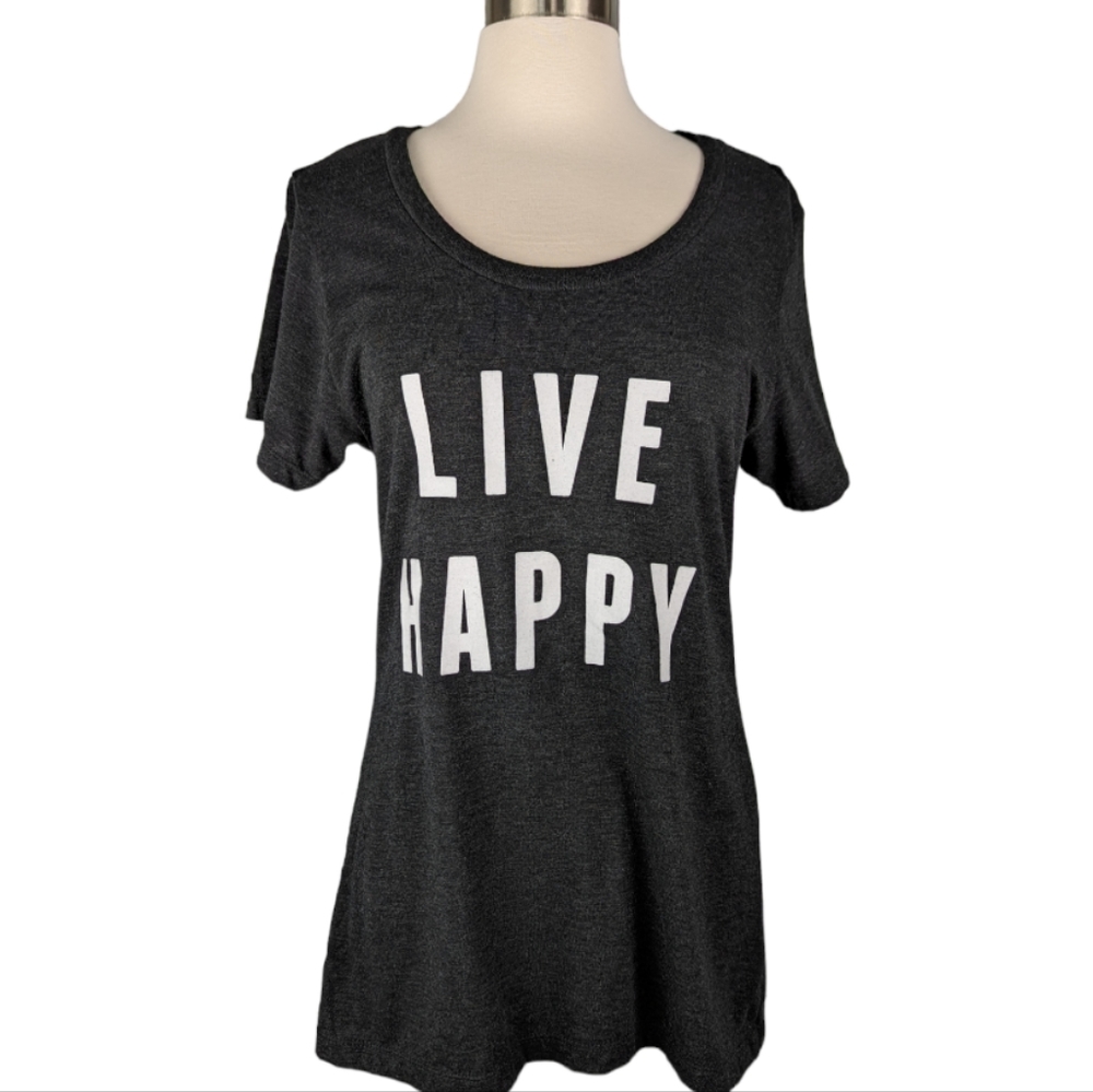Natural Life Live Happy Graphic T-Shirt